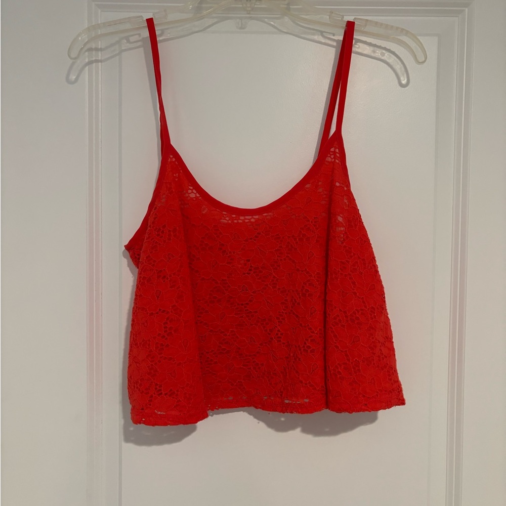 Red Lace Women’s Tank Top